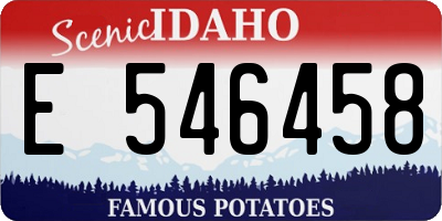 ID license plate E546458