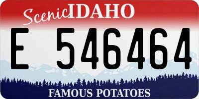 ID license plate E546464