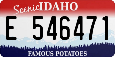 ID license plate E546471