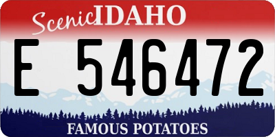 ID license plate E546472