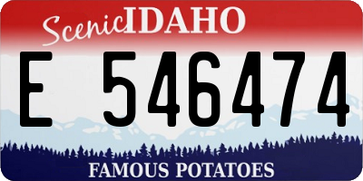 ID license plate E546474