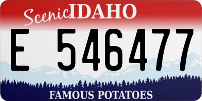 ID license plate E546477