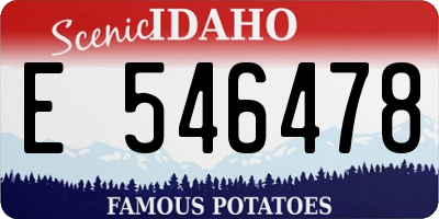 ID license plate E546478