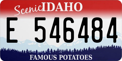 ID license plate E546484