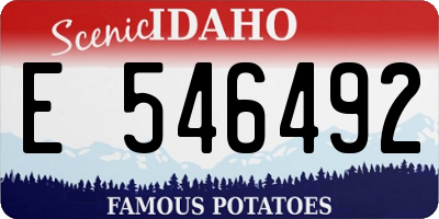ID license plate E546492