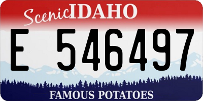ID license plate E546497
