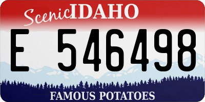 ID license plate E546498