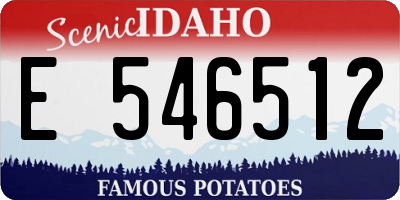 ID license plate E546512