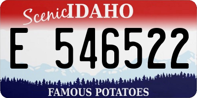 ID license plate E546522