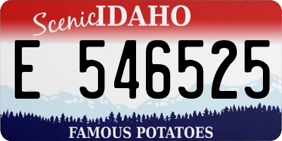ID license plate E546525