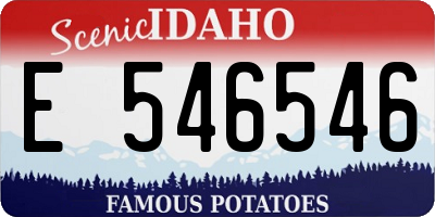 ID license plate E546546