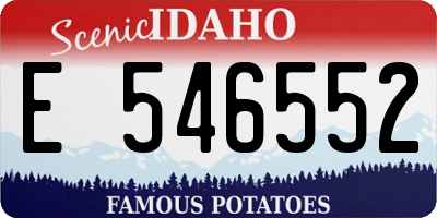 ID license plate E546552