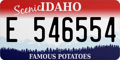 ID license plate E546554