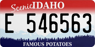 ID license plate E546563