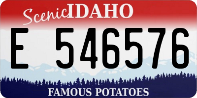 ID license plate E546576
