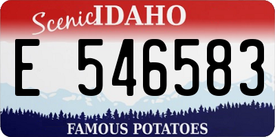ID license plate E546583