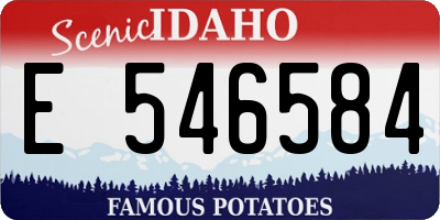 ID license plate E546584