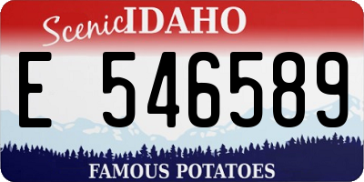 ID license plate E546589
