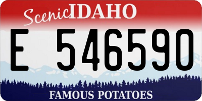 ID license plate E546590