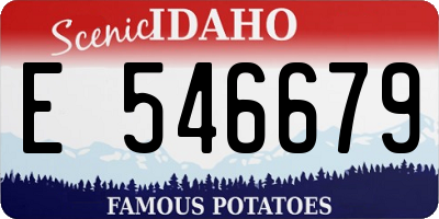 ID license plate E546679