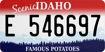 ID license plate E546697