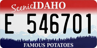 ID license plate E546701