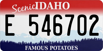 ID license plate E546702