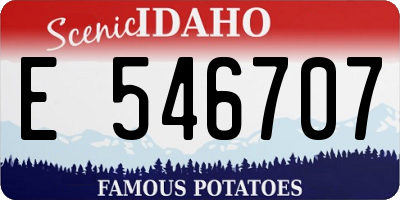 ID license plate E546707