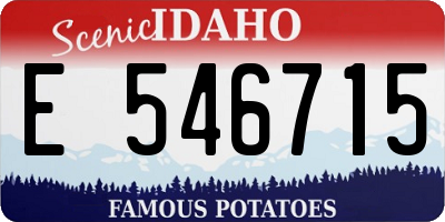 ID license plate E546715