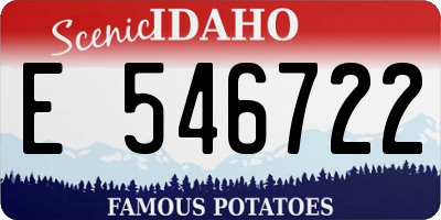 ID license plate E546722