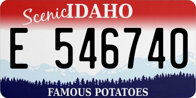 ID license plate E546740