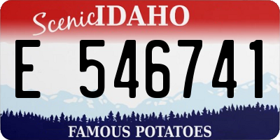 ID license plate E546741