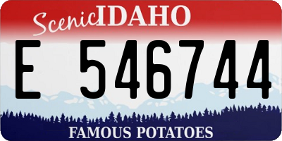 ID license plate E546744