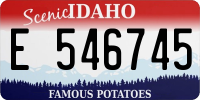 ID license plate E546745