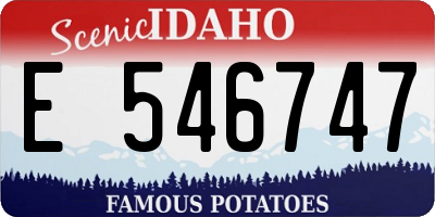 ID license plate E546747