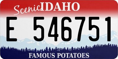 ID license plate E546751