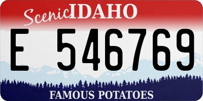 ID license plate E546769