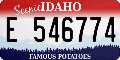 ID license plate E546774