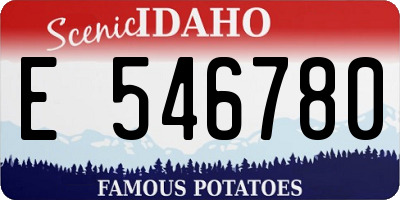 ID license plate E546780