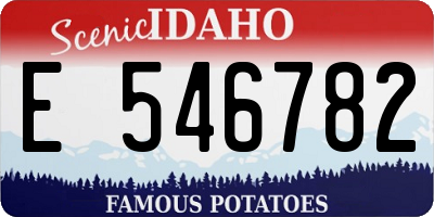 ID license plate E546782