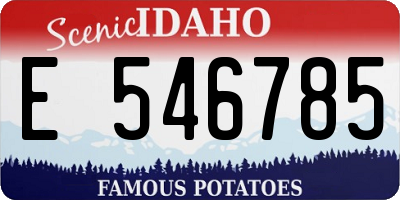 ID license plate E546785