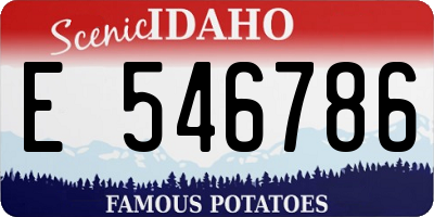 ID license plate E546786