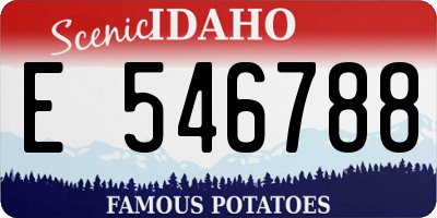 ID license plate E546788