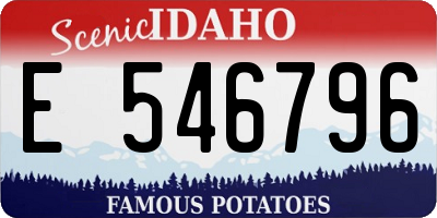 ID license plate E546796