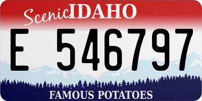 ID license plate E546797