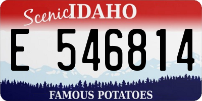 ID license plate E546814