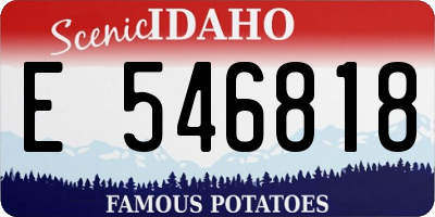 ID license plate E546818