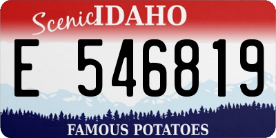 ID license plate E546819