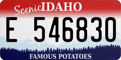 ID license plate E546830