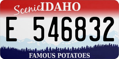 ID license plate E546832